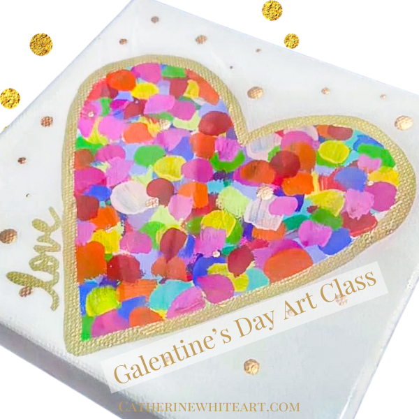 Galentine's Day Art Heart Class