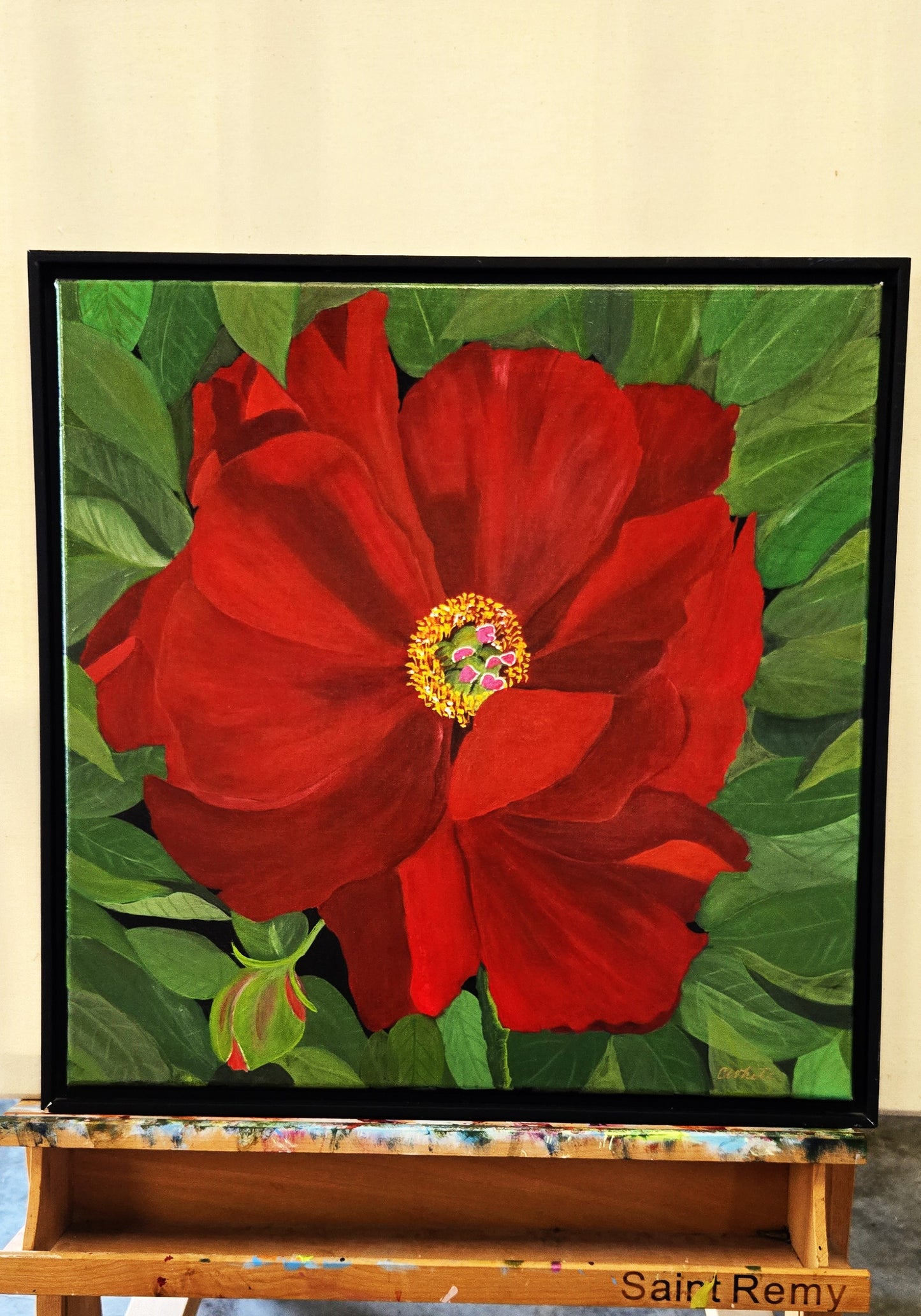 Scarlet Peony Original Art